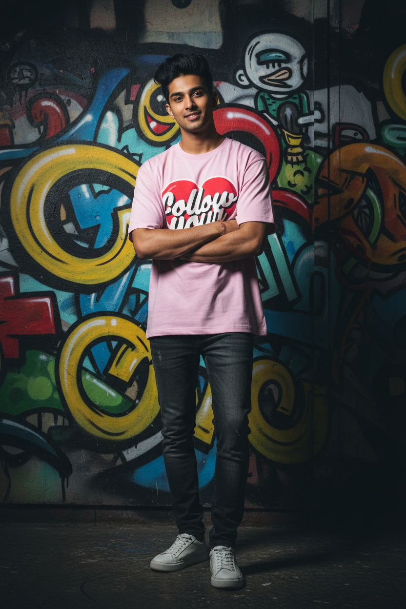 Follow Your Heart – Oversized Graphic T-Shirt