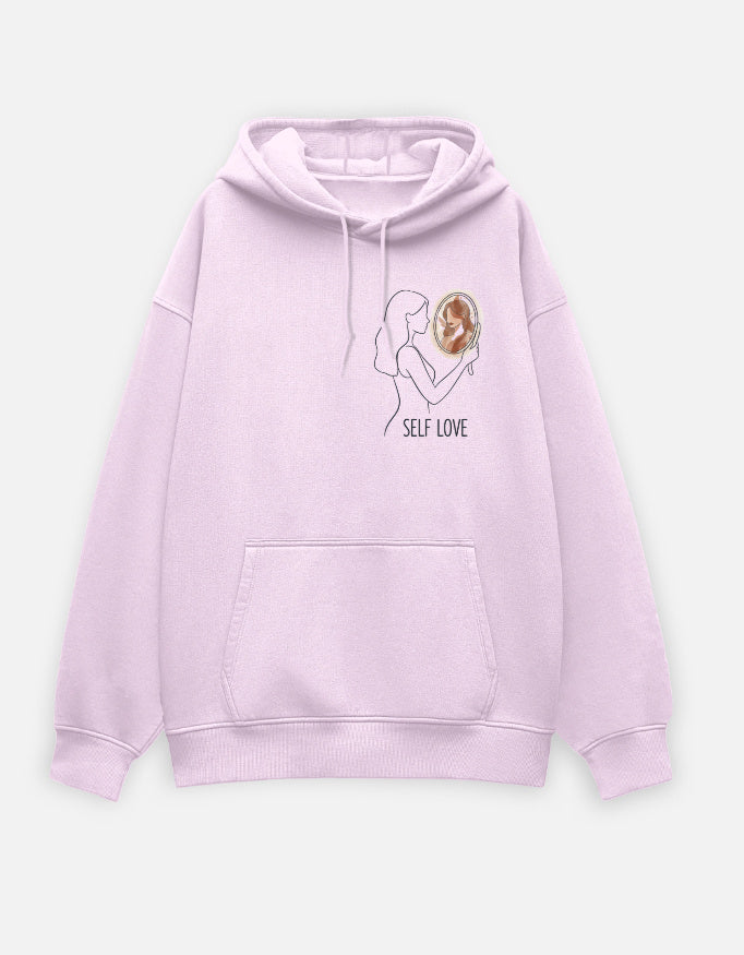 Reflected Grace Oversized Hoodie hoodie oversized fit cotton fabric heavyweight fabric detail view by HAViT Apparel