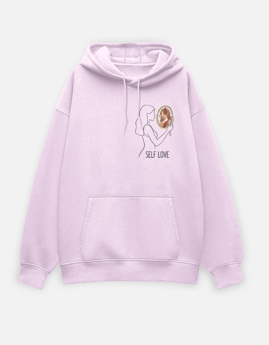 Reflected Grace Oversized Hoodie hoodie oversized fit cotton fabric heavyweight fabric detail view by HAViT Apparel