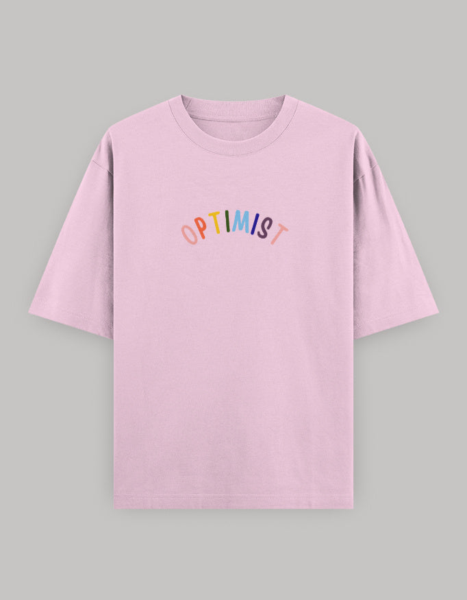 Optimist Core Oversized Tee t-shirt oversized fit cotton fabric heavyweight fabric printed design detail view by HAViT Apparel