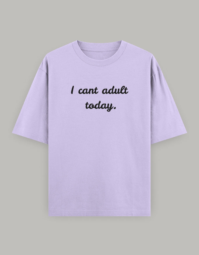 Lazy Day Statement Oversized Tee t-shirt oversized fit cotton fabric heavyweight fabric printed design detail view by HAViT Apparel