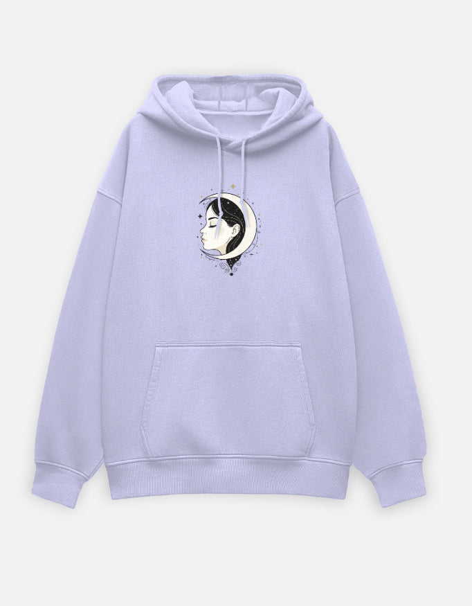 Lunar Muse Oversized Hoodie hoodie oversized fit cotton fabric heavyweight fabric detail view by HAViT Apparel
