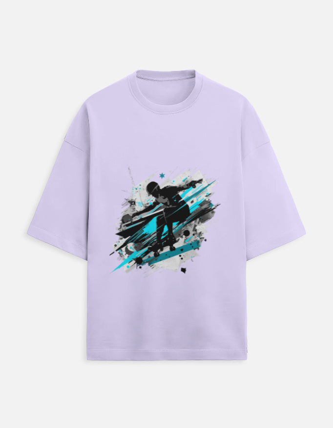 Unisex Terry Oversized Tee oversized fit cotton fabric heavyweight fabric detail view by HAViT Apparel