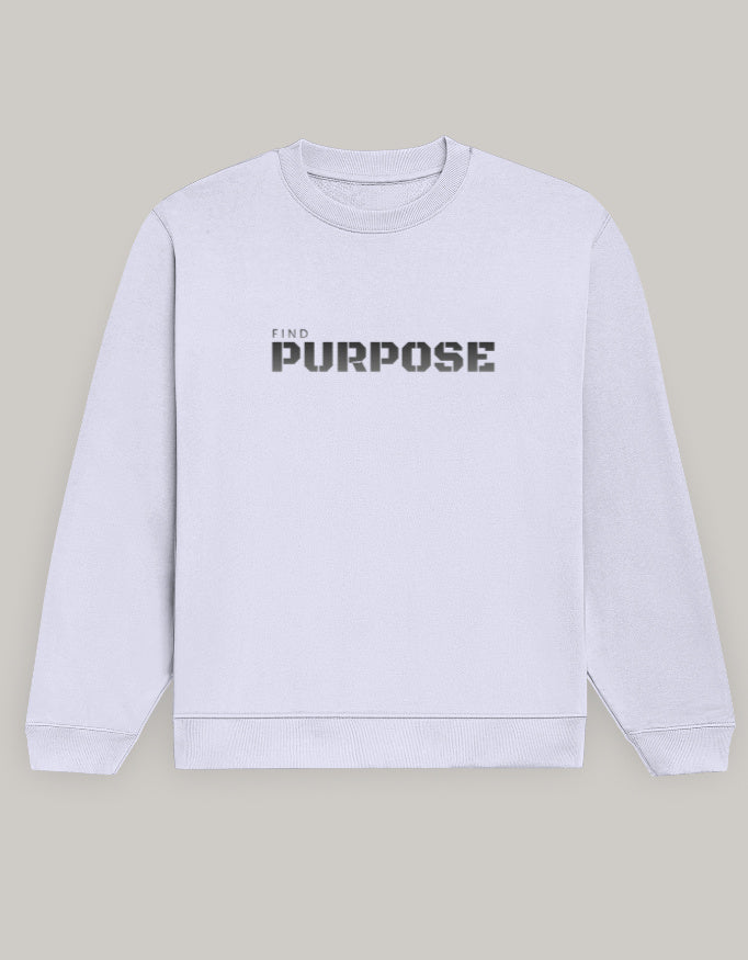 Purpose Driven Sweatshirt sweatshirt regular fit cotton fabric heavyweight fabric printed design detail view by HAViT Apparel