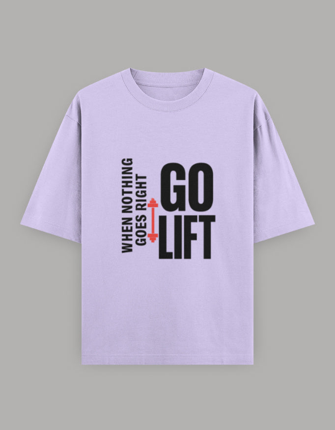 Go Lift Classic Oversized Fit t-shirt oversized fit detail view by HAViT Apparel