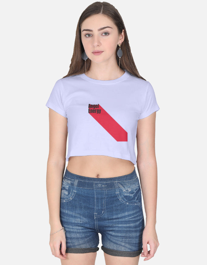 Angel Energy Crop Top cotton fabric heavyweight fabric detail view by HAViT Apparel