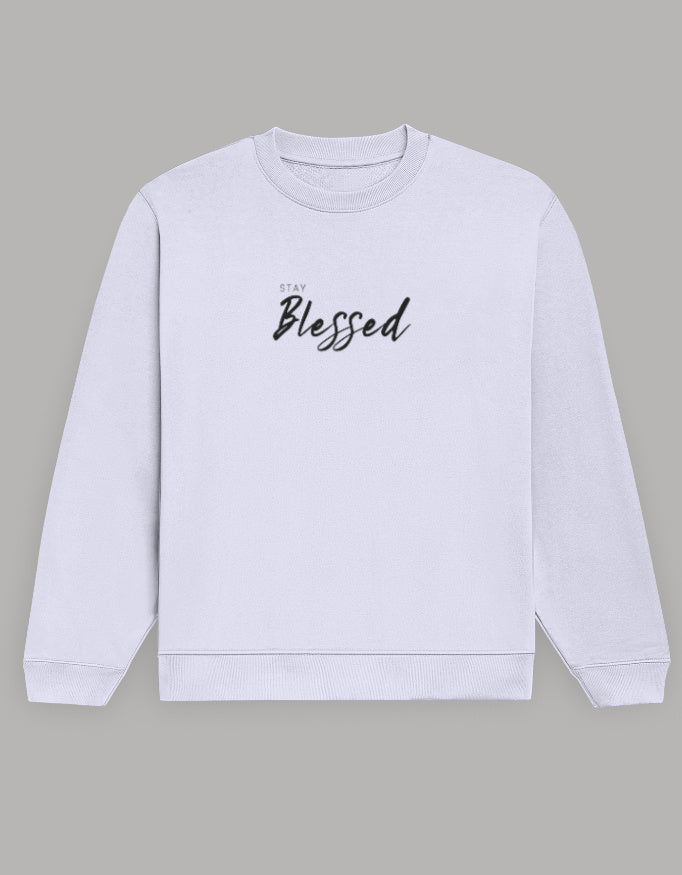 Blessed Vibes Sweatshirt sweatshirt regular fit cotton fabric heavyweight fabric detail view by HAViT Apparel