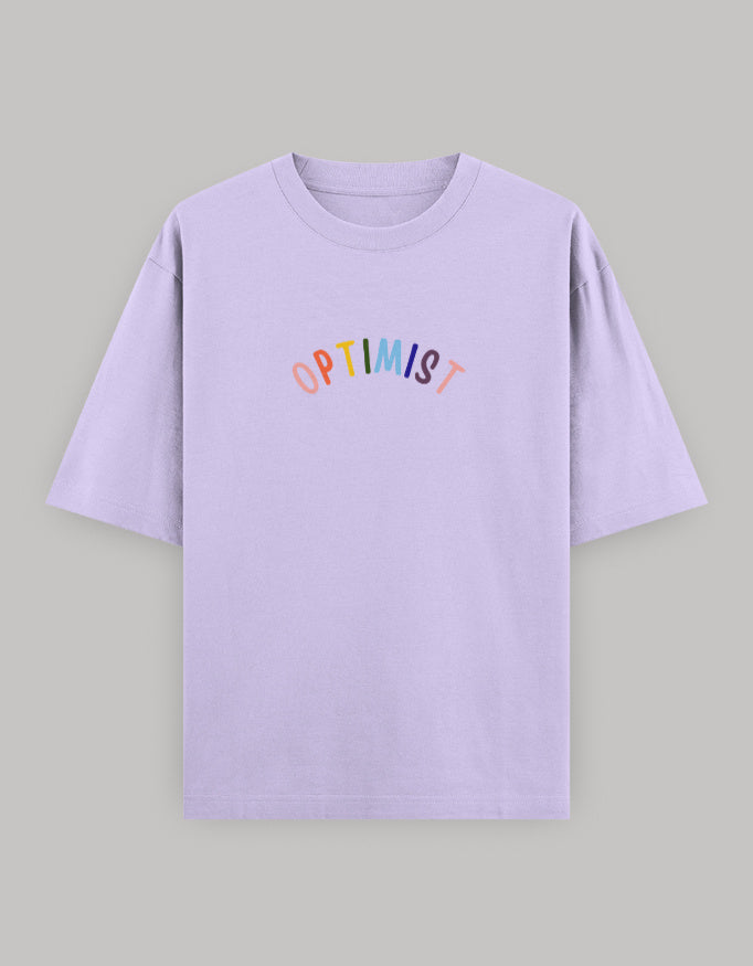 Optimist Core Oversized Tee t-shirt oversized fit cotton fabric heavyweight fabric printed design detail view by HAViT Apparel