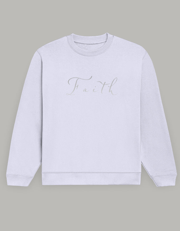 Faith Inspired Comfort Fit Sweatshirt sweatshirt regular fit cotton fabric heavyweight fabric printed design detail view by HAViT Apparel