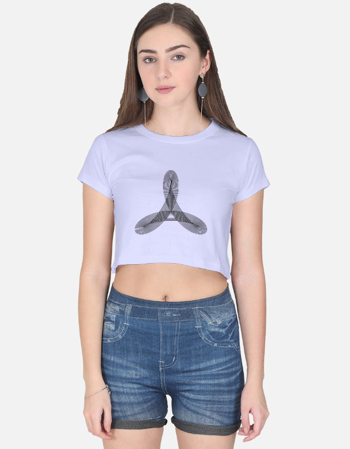 Energy Flow Line Crop Tee cotton fabric heavyweight fabric detail view by HAViT Apparel