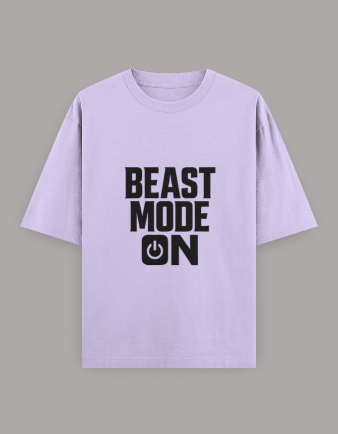 Beast Mode Classic Oversize Tee t-shirt oversized fit printed design detail view by HAViT Apparel