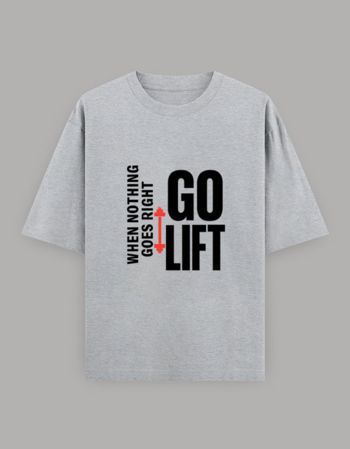 Go Lift Classic Oversized Fit t-shirt oversized fit detail view by HAViT Apparel