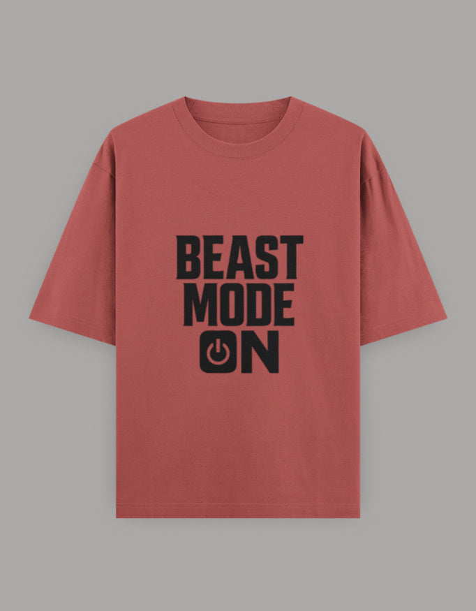 Beast Mode Classic Oversize Tee t-shirt oversized fit printed design detail view by HAViT Apparel