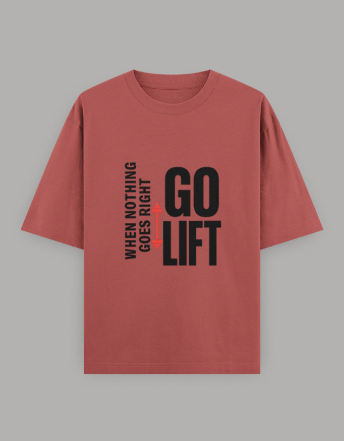 Go Lift Classic Oversized Fit t-shirt oversized fit detail view by HAViT Apparel