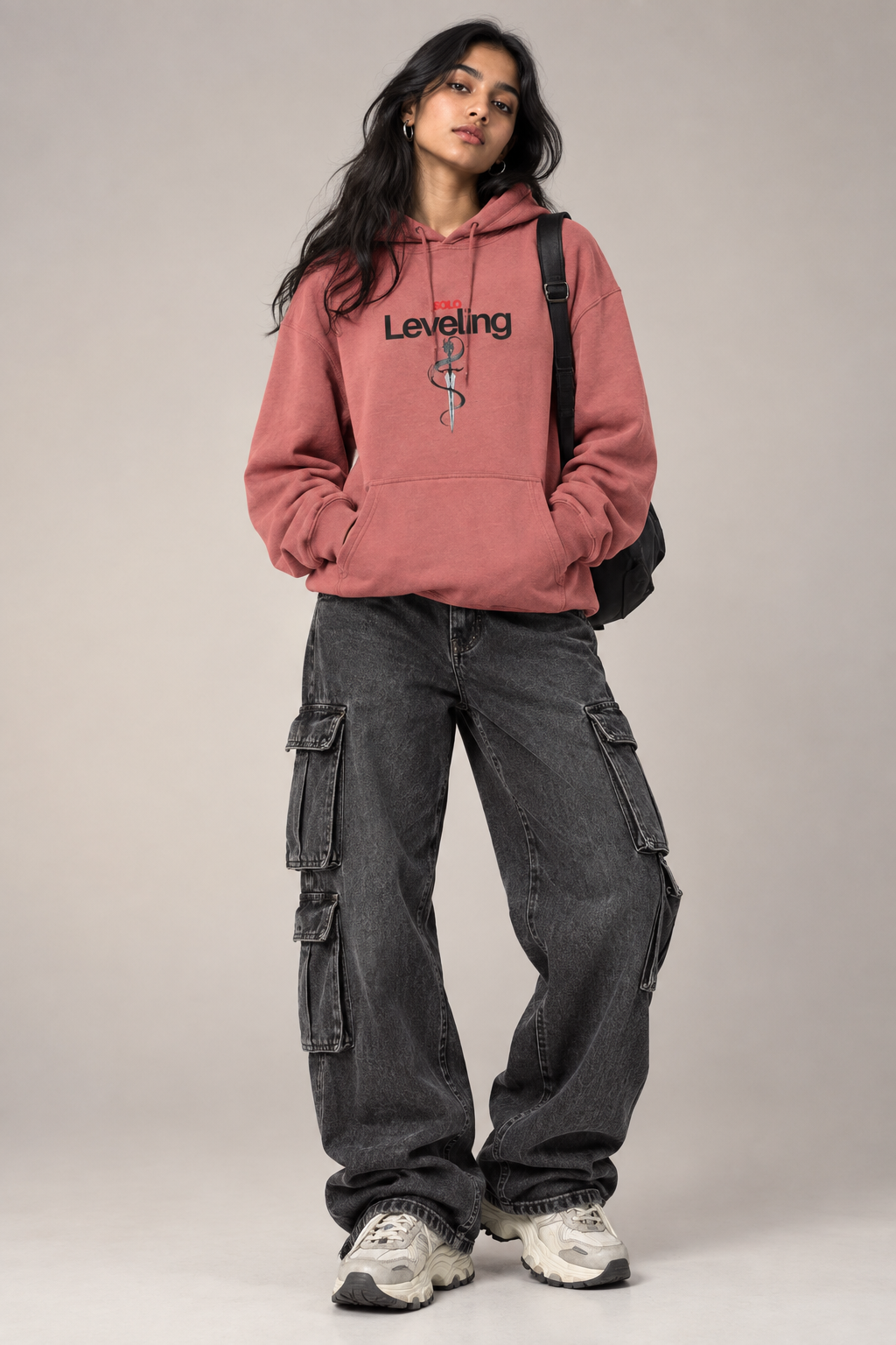 Solo Leveling Sword Print Hoodie