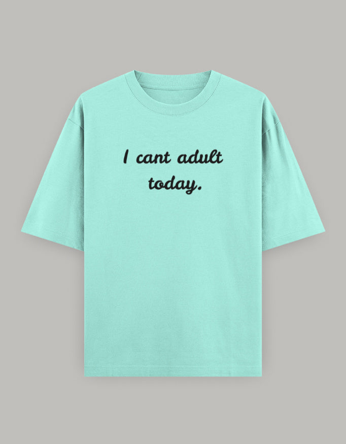 Lazy Day Statement Oversized Tee t-shirt oversized fit cotton fabric heavyweight fabric printed design detail view by HAViT Apparel