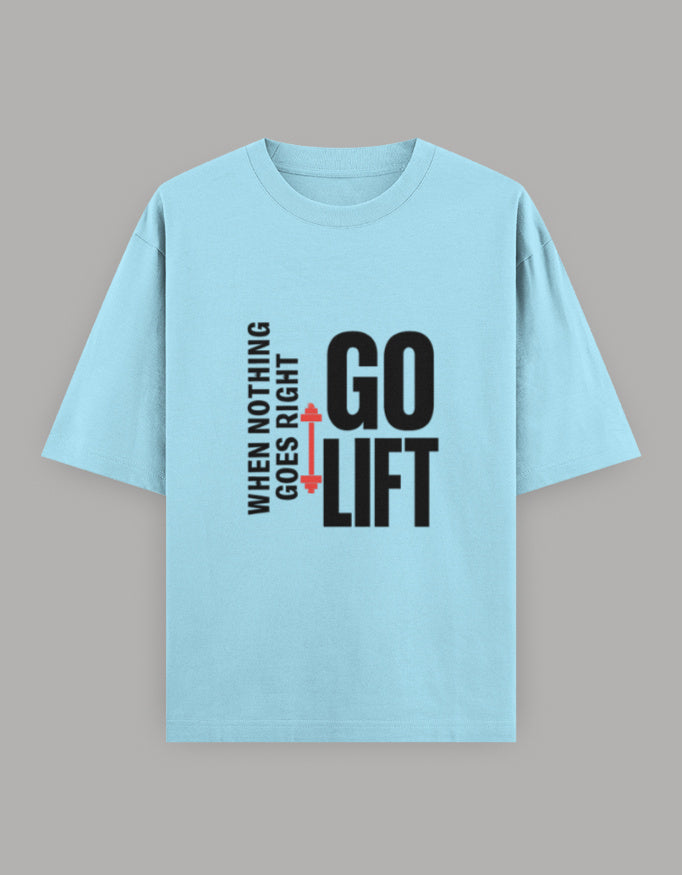 Go Lift Classic Oversized Fit t-shirt oversized fit detail view by HAViT Apparel