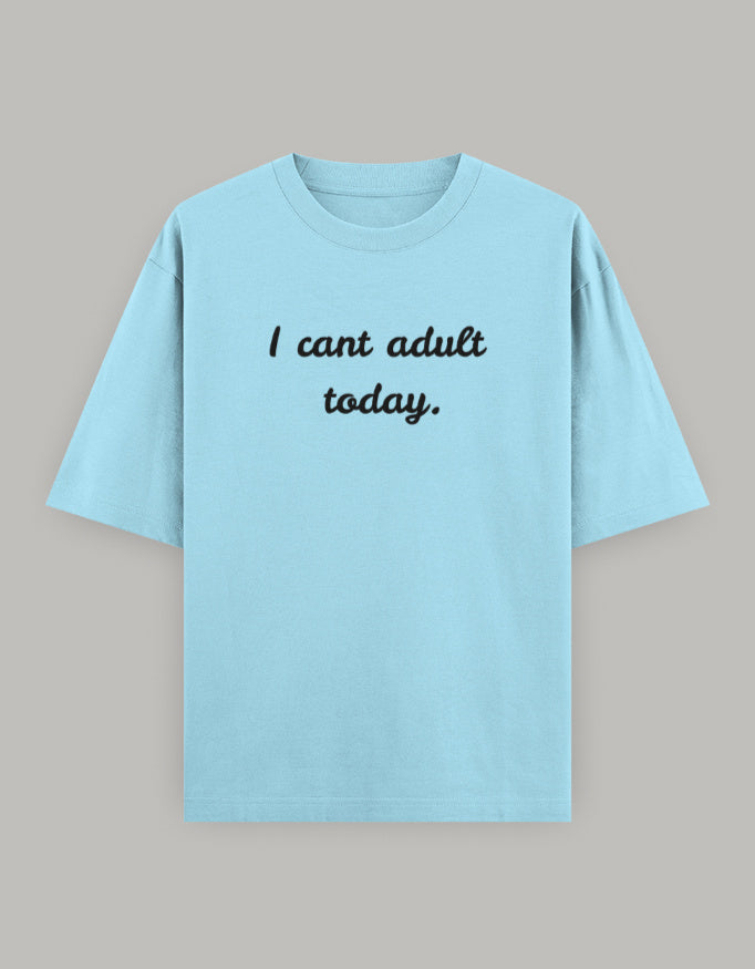 Lazy Day Statement Oversized Tee t-shirt oversized fit cotton fabric heavyweight fabric printed design detail view by HAViT Apparel
