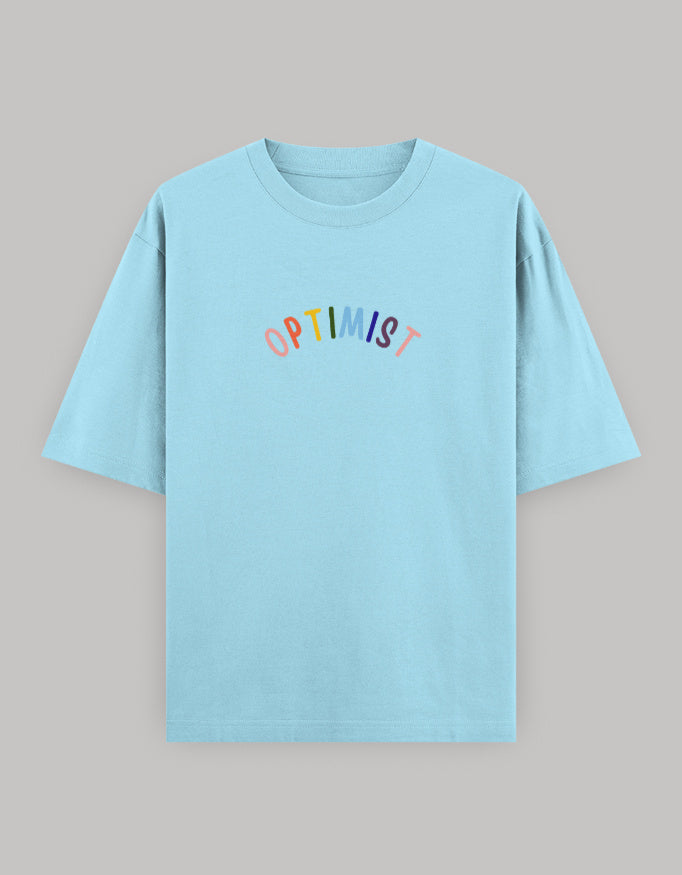 Optimist Core Oversized Tee t-shirt oversized fit cotton fabric heavyweight fabric printed design detail view by HAViT Apparel