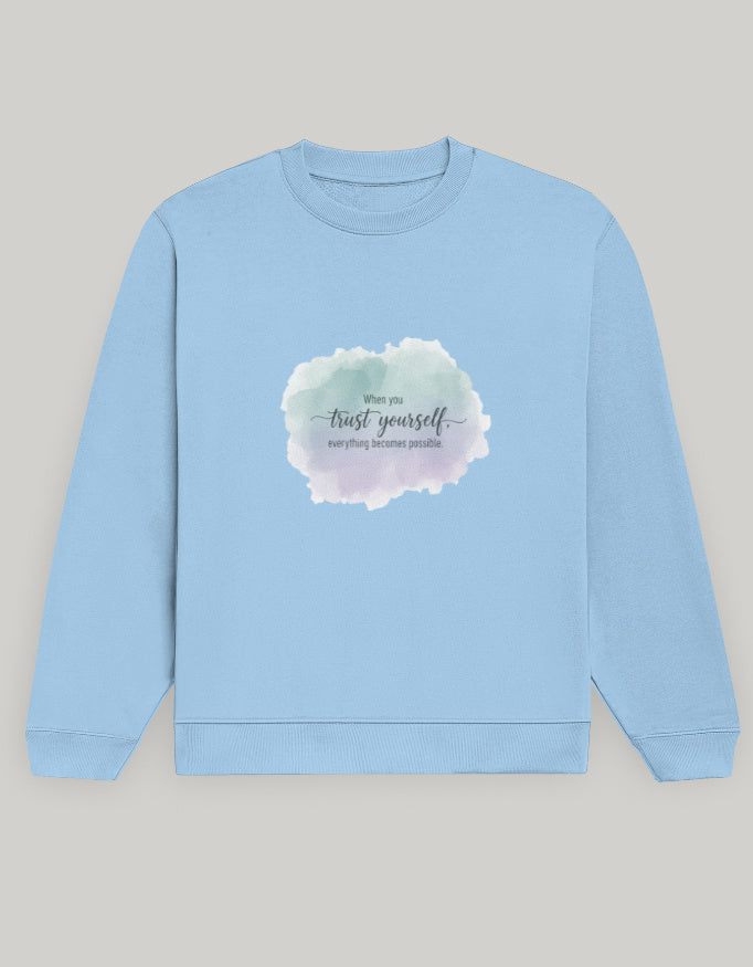Unisex Sweatshirt regular fit cotton fabric heavyweight fabric detail view by HAViT Apparel