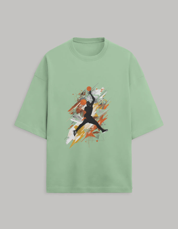Terry Oversized Tee oversized fit cotton fabric heavyweight fabric detail view by HAViT Apparel