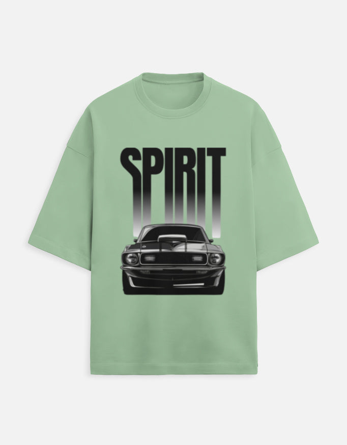 Midnight Sprint Oversized Terry Tshirt oversized fit cotton fabric heavyweight fabric graphic print detail view by HAViT Apparel
