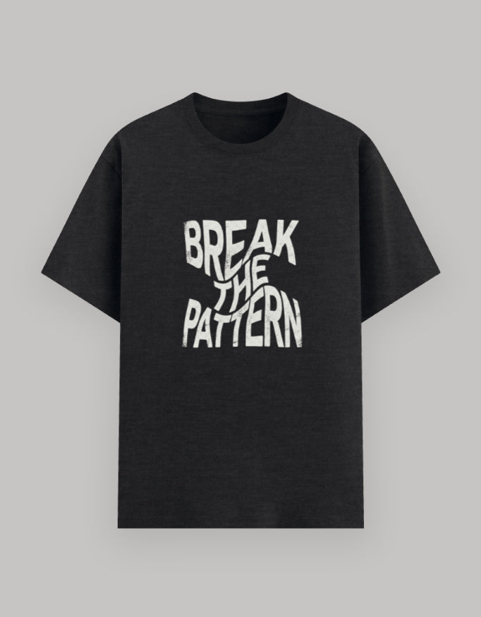 Break The Pattern Basic T-Shirt cotton fabric heavyweight fabric detail view by HAViT Apparel
