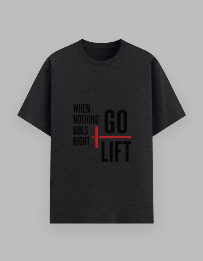 Go Lift Basic Tee t-shirt detail view by HAViT Apparel