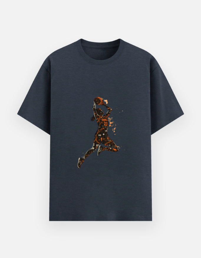 Unisex Basic T-Shirt cotton fabric heavyweight fabric detail view by HAViT Apparel