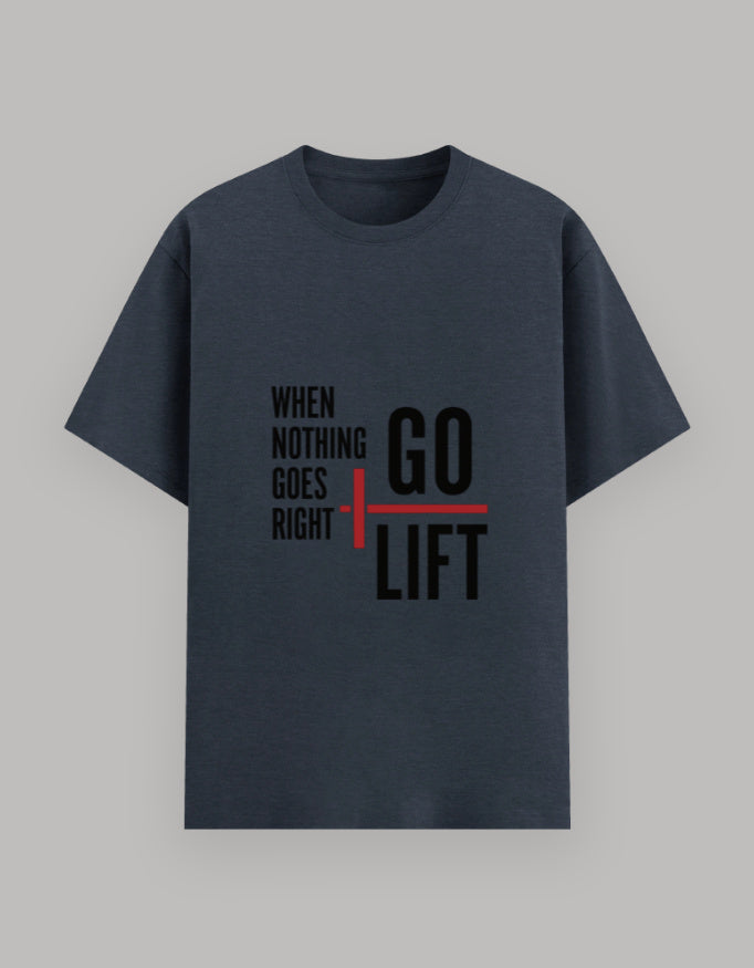 Go Lift Basic Tee t-shirt detail view by HAViT Apparel