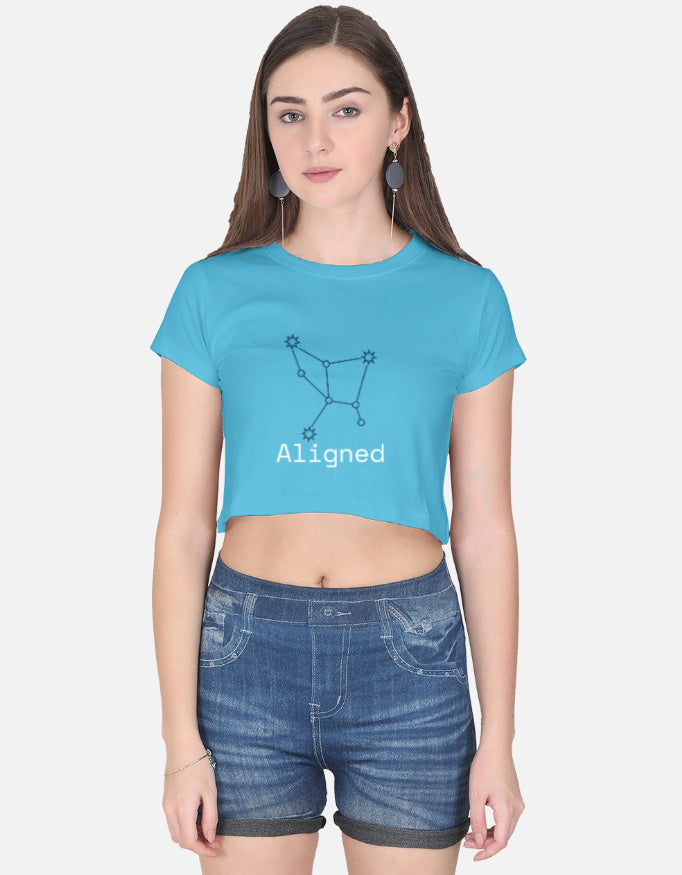 Aligned Energy Crop Tee cotton fabric heavyweight fabric detail view by HAViT Apparel