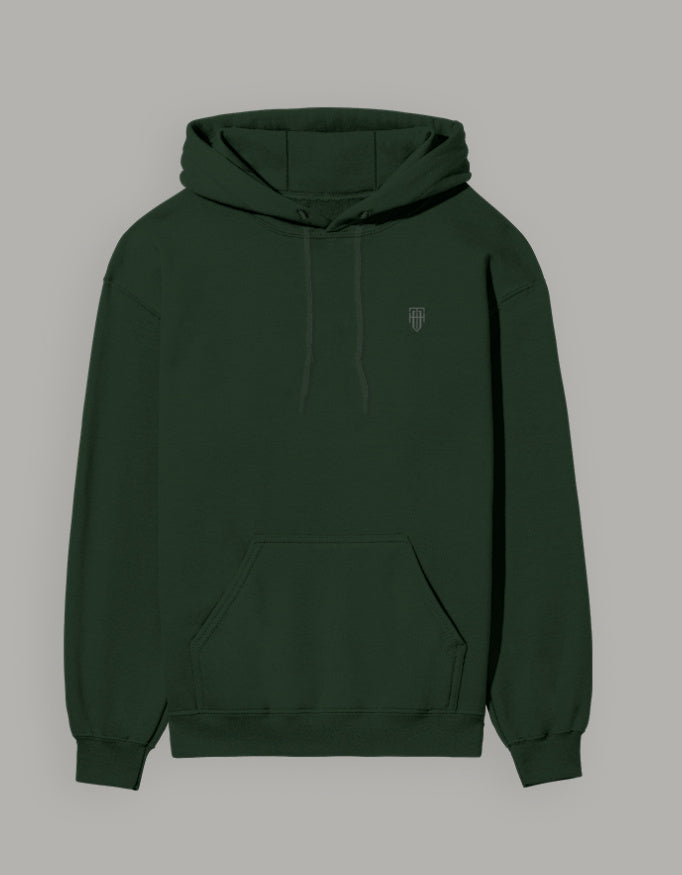Unisex Dark Hoodie regular fit cotton fabric heavyweight fabric detail view by HAViT Apparel