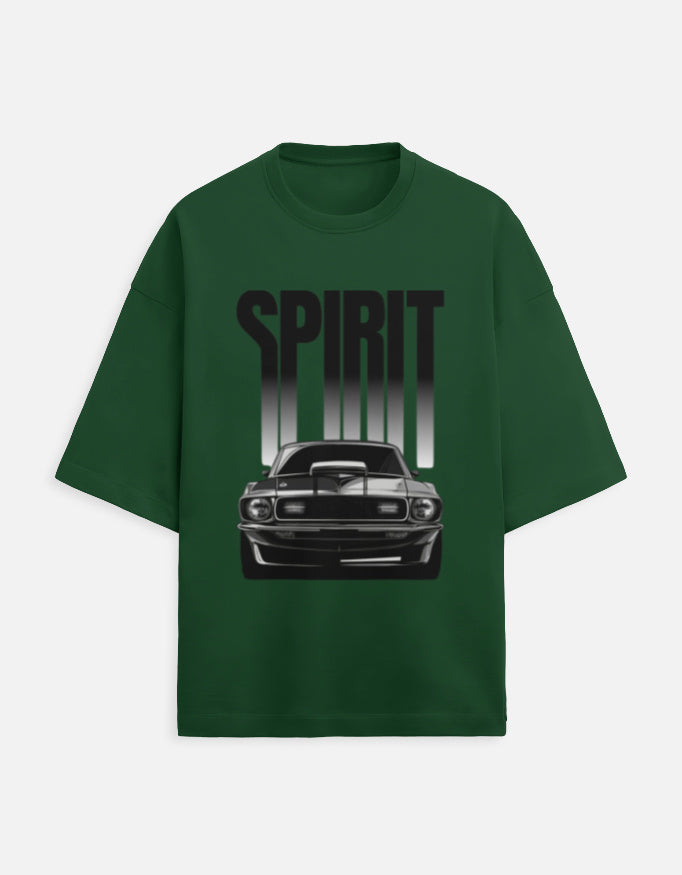Midnight Sprint Oversized Terry Tshirt oversized fit cotton fabric heavyweight fabric graphic print detail view by HAViT Apparel