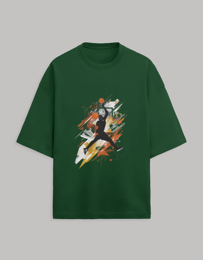 Terry Oversized Tee oversized fit cotton fabric heavyweight fabric detail view by HAViT Apparel