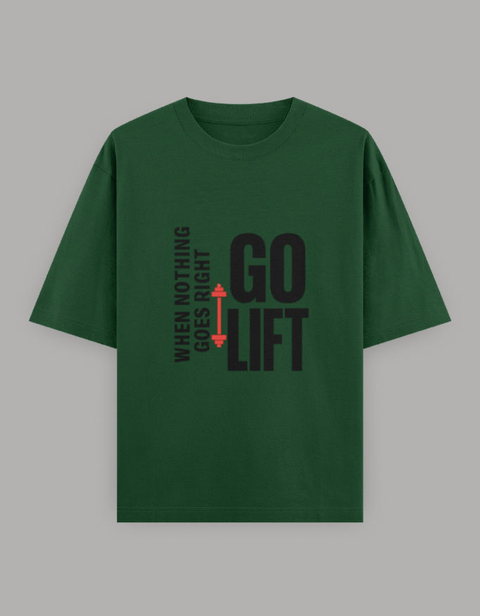 Go Lift Classic Oversized Fit t-shirt oversized fit detail view by HAViT Apparel