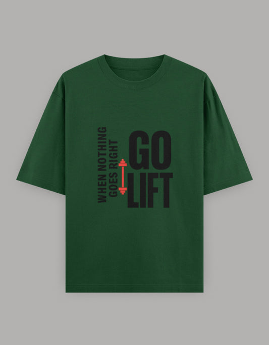 Go Lift Classic Oversized Fit t-shirt oversized fit detail view by HAViT Apparel