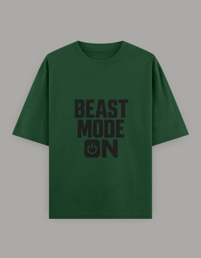 Beast Mode Classic Oversize Tee t-shirt oversized fit printed design detail view by HAViT Apparel
