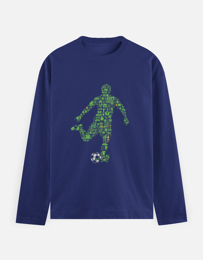 Men's Full Sleeve T-Shirt regular fit cotton fabric heavyweight fabric detail view by HAViT Apparel