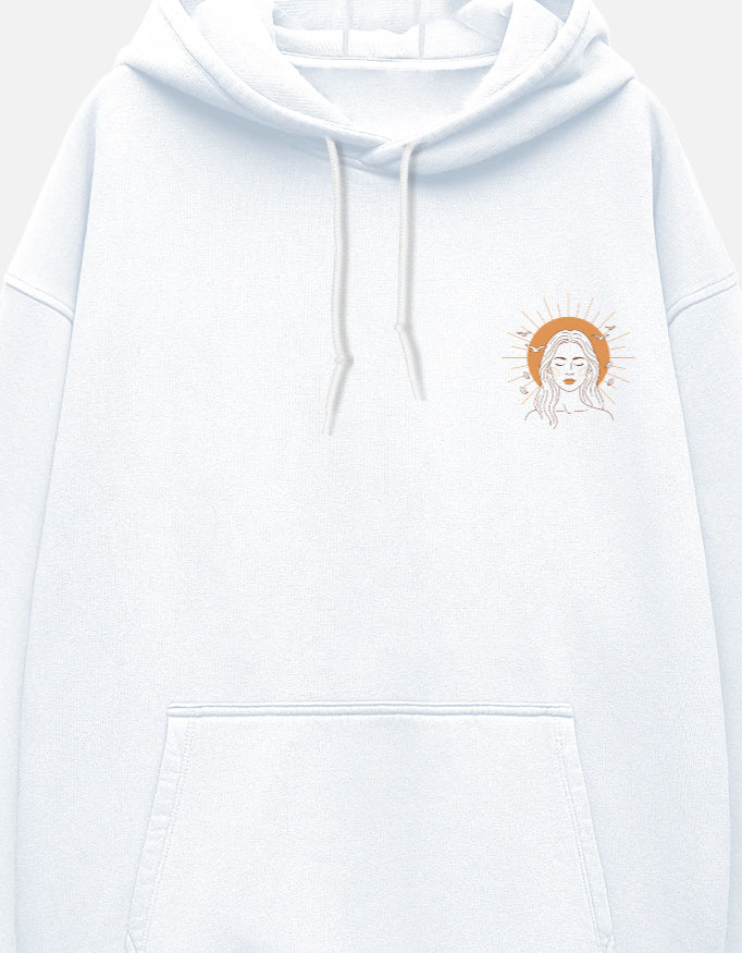 Light Bearer Oversized Hoodie hoodie oversized fit cotton fabric heavyweight fabric detail view by HAViT Apparel