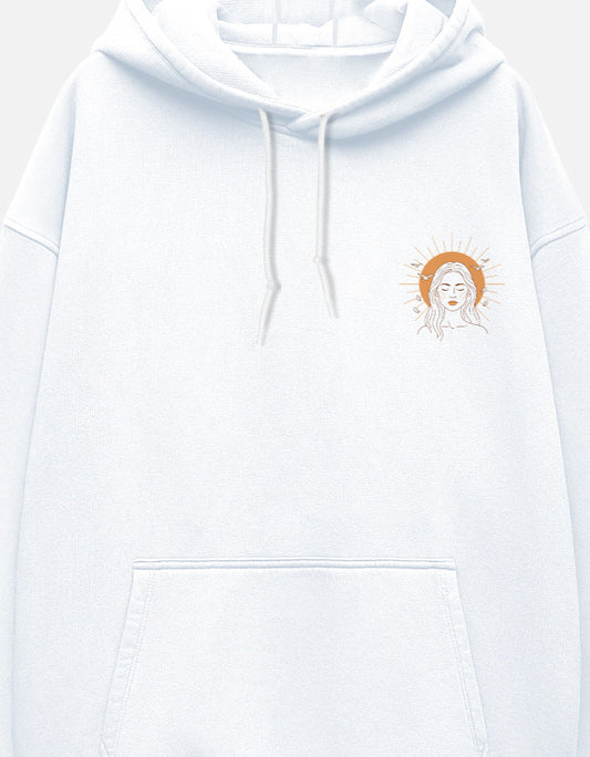 Light Bearer Oversized Hoodie hoodie oversized fit cotton fabric heavyweight fabric detail view by HAViT Apparel