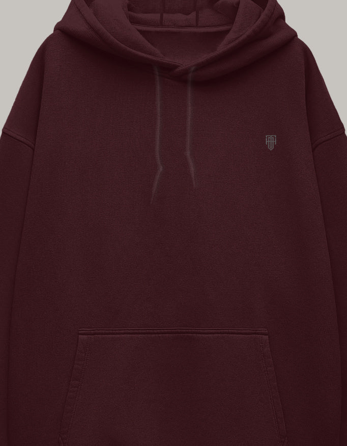 HAViT Crest Oversized Hoodie hoodie oversized fit cotton fabric heavyweight fabric detail view by HAViT Apparel