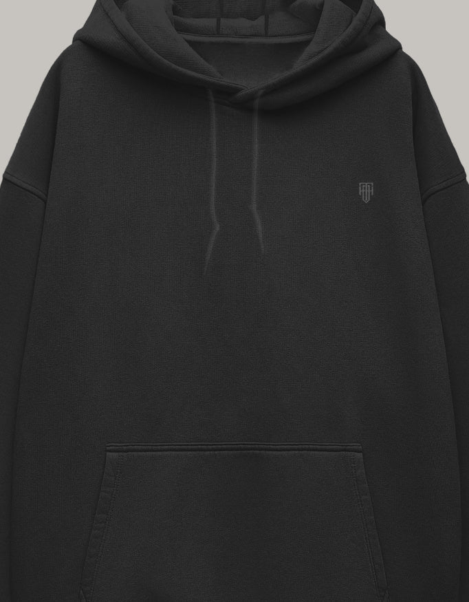 HAViT Crest Oversized Hoodie hoodie oversized fit cotton fabric heavyweight fabric detail view by HAViT Apparel