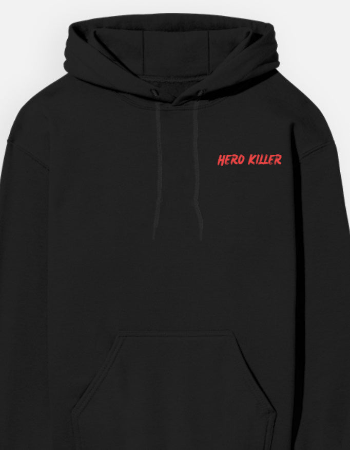 Anime Hoodie hoodie regular fit cotton fabric heavyweight fabric graphic print printed design anime inspired design detail view by HAViT Apparel