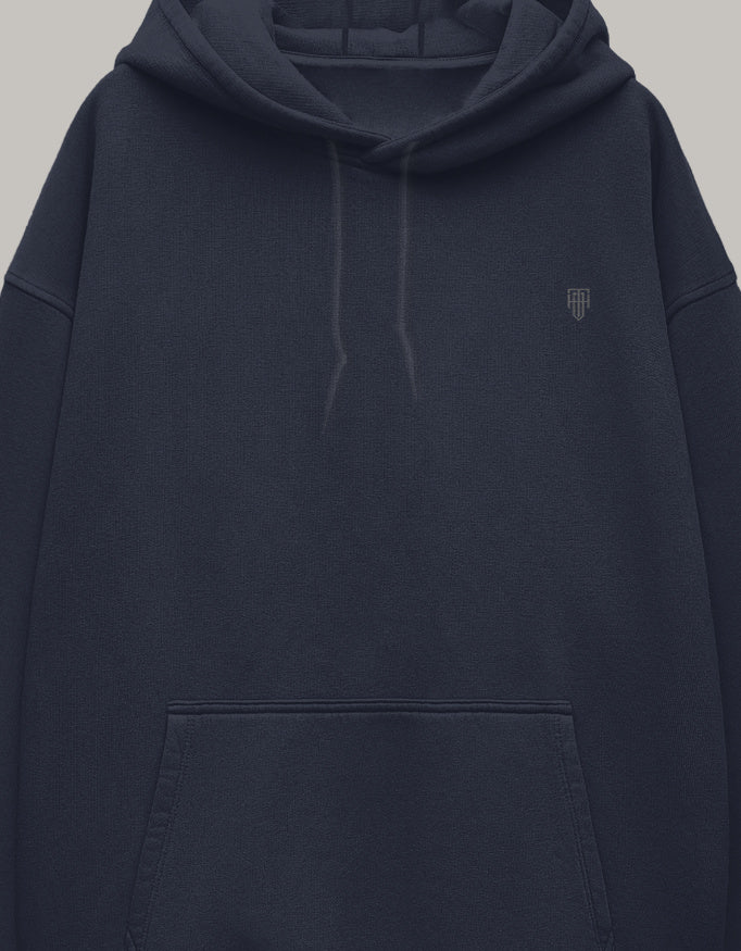 HAViT Crest Oversized Hoodie hoodie oversized fit cotton fabric heavyweight fabric detail view by HAViT Apparel