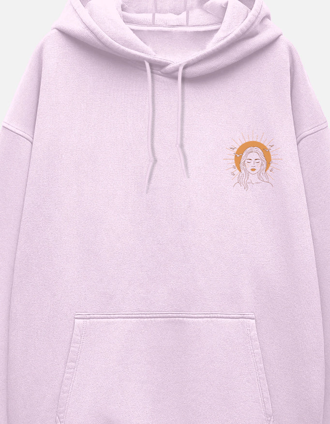Light Bearer Oversized Hoodie hoodie oversized fit cotton fabric heavyweight fabric detail view by HAViT Apparel