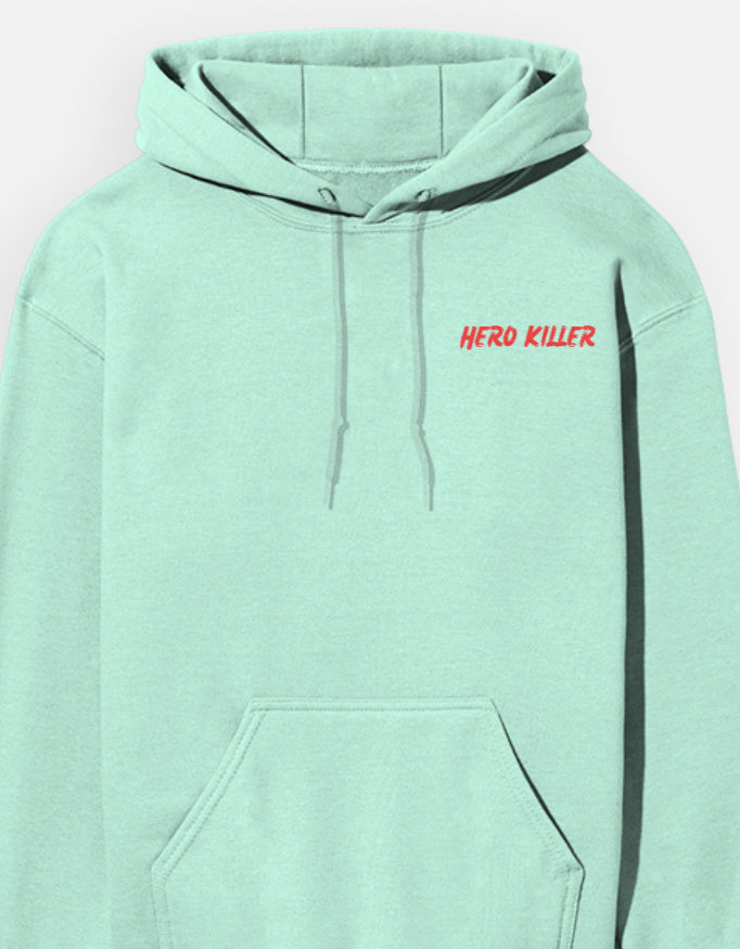 Anime Hoodie hoodie regular fit cotton fabric heavyweight fabric graphic print printed design anime inspired design detail view by HAViT Apparel