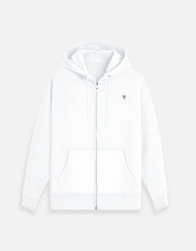 Unisex Zip Hoodie regular fit cotton fabric heavyweight fabric detail view by HAViT Apparel