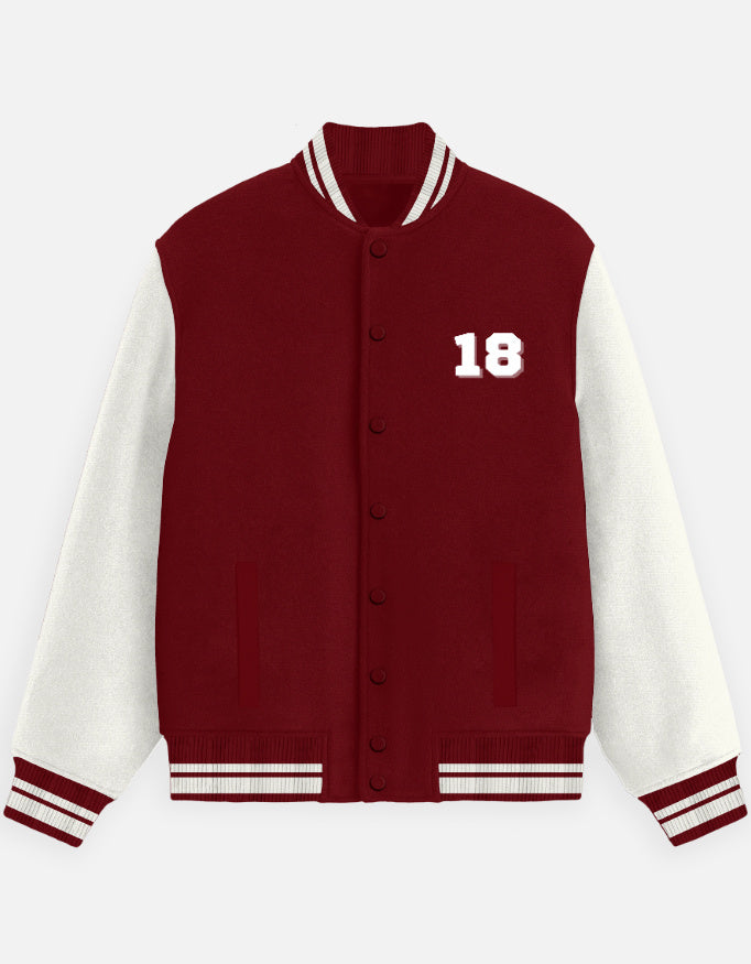 Varsity 18 Heritage Edition Jacket jacket cotton fabric heavyweight fabric detail view by HAViT Apparel
