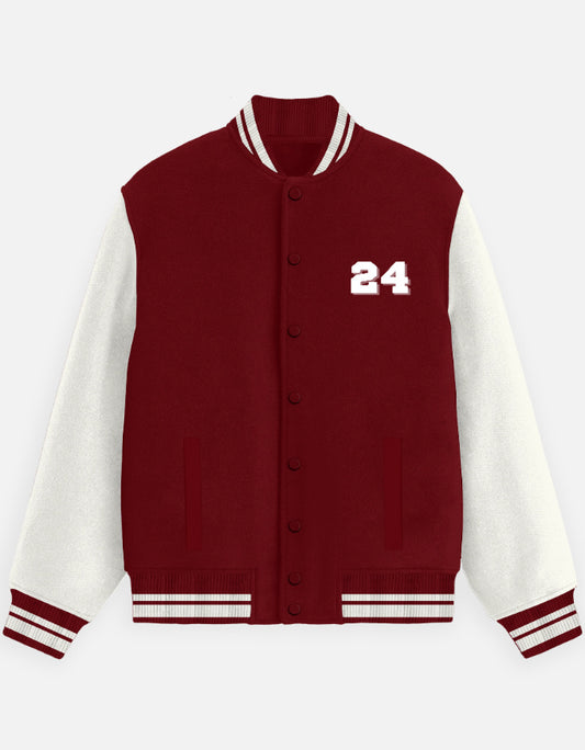 24 Legacy Sport Varsity Jacket cotton fabric heavyweight fabric detail view by HAViT Apparel