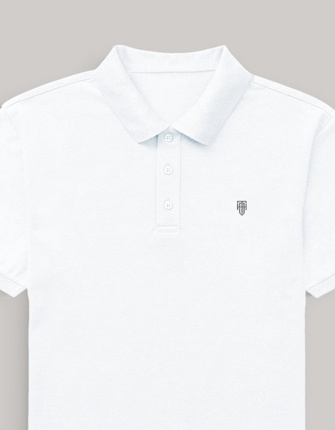 Classic Men's Polo t-shirt regular fit cotton fabric heavyweight fabric detail view by HAViT Apparel